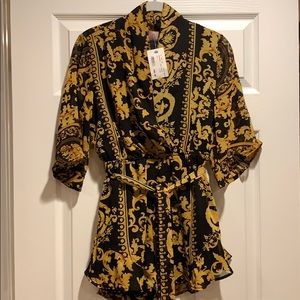 Black and Gold Romper